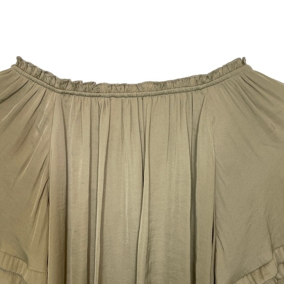 Intimately Free People Champagne V-neck W/Ties Poet Sleeves Thong Bodysuit Sz XS - Picture 9 of 13